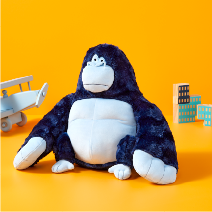 A plush gorilla toy.